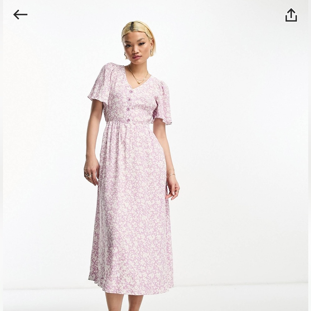 & Other Stories Flutter Sleeve Midi Dress